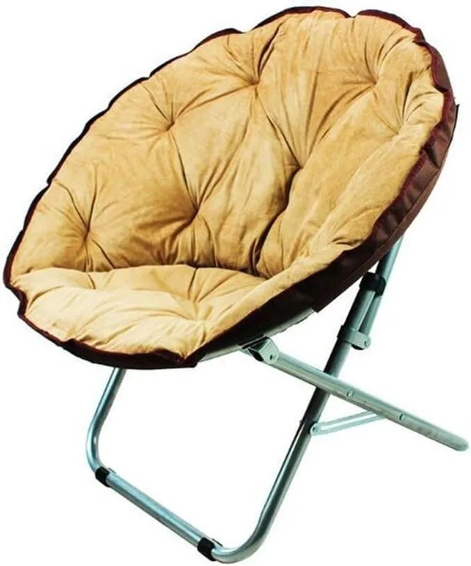 Portable Moon Chair Camping Chair Folding Hiking Chair Recliner Home Furniture Fishing Chair(Color:Blue)