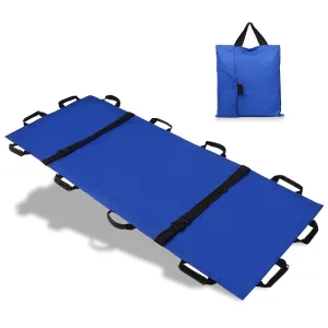 Portable Transport Stretcher with 12 Rubber Handles & Carrying Bag – Dog Stretcher & Gurney, Patient Animal Mover for Emergency Casualty Evacuation, 400lbs Capacity（Blue）