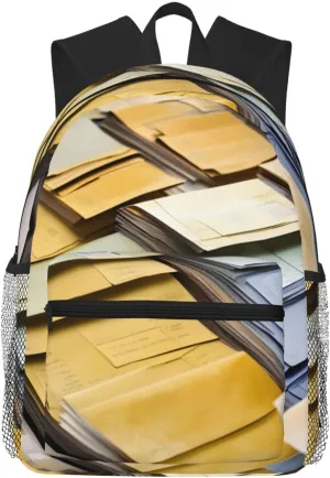 Postal Stationery College Backpacks,Backpacks With Pockets, Lightweight Bookbag For College for Women Men
