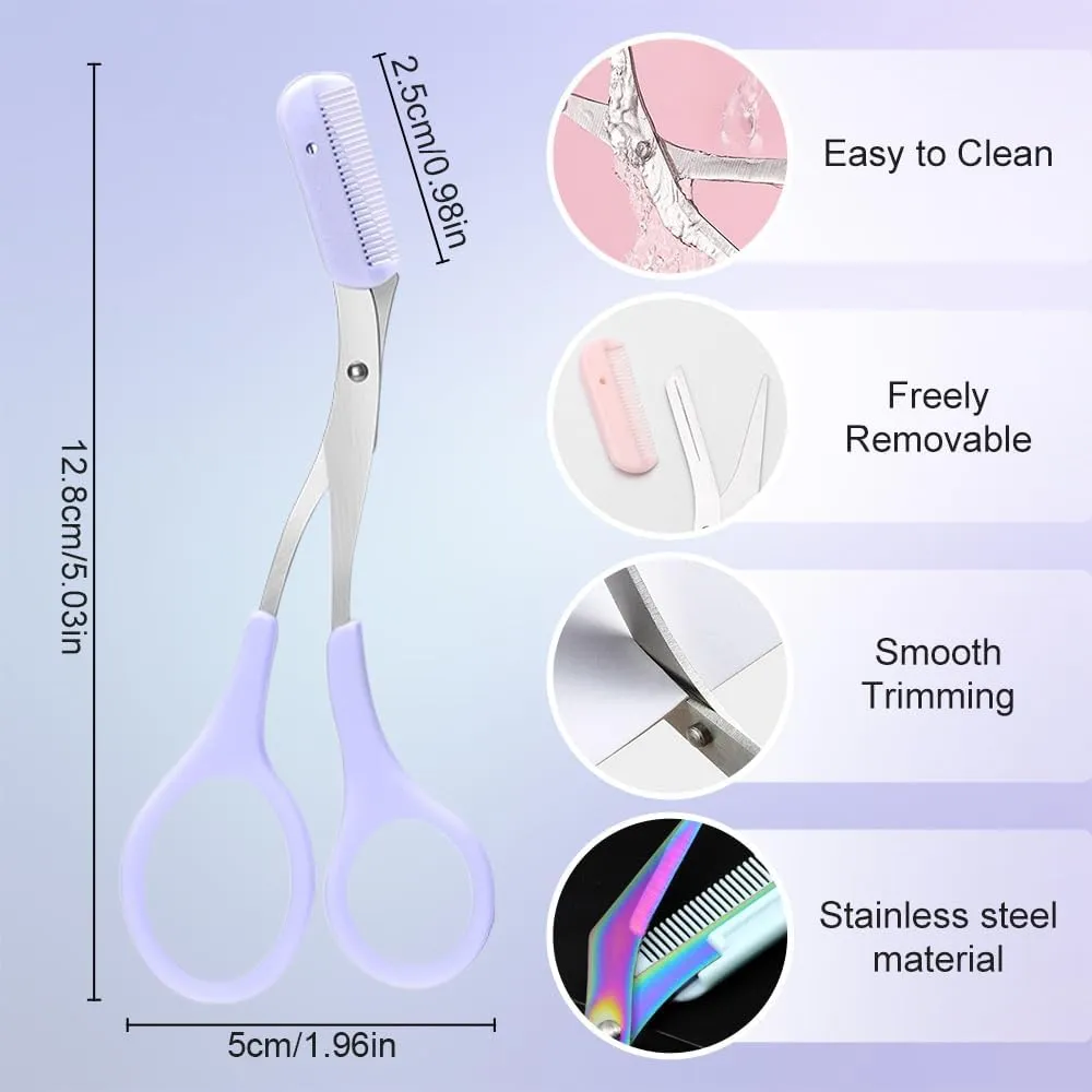 Precision Non-Slip Scissors & Razor - Eyebrow Removal Kit, Gifts for Men & Women