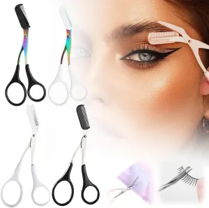 Precision Non-Slip Scissors & Razor - Eyebrow Removal Kit, Gifts for Men & Women