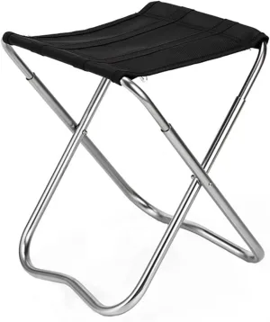PRETYZOOM Aluminum Alloy Fishing Chair Collapsible Camping Stool Portable Outdoor Stool Foldable Folding Chair for Camping BBQ
