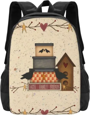 Primitive Faith Family Friends Lightweight Packable Backpack Travel Casual Hiking Daypack Foldable Backpack For Men Women