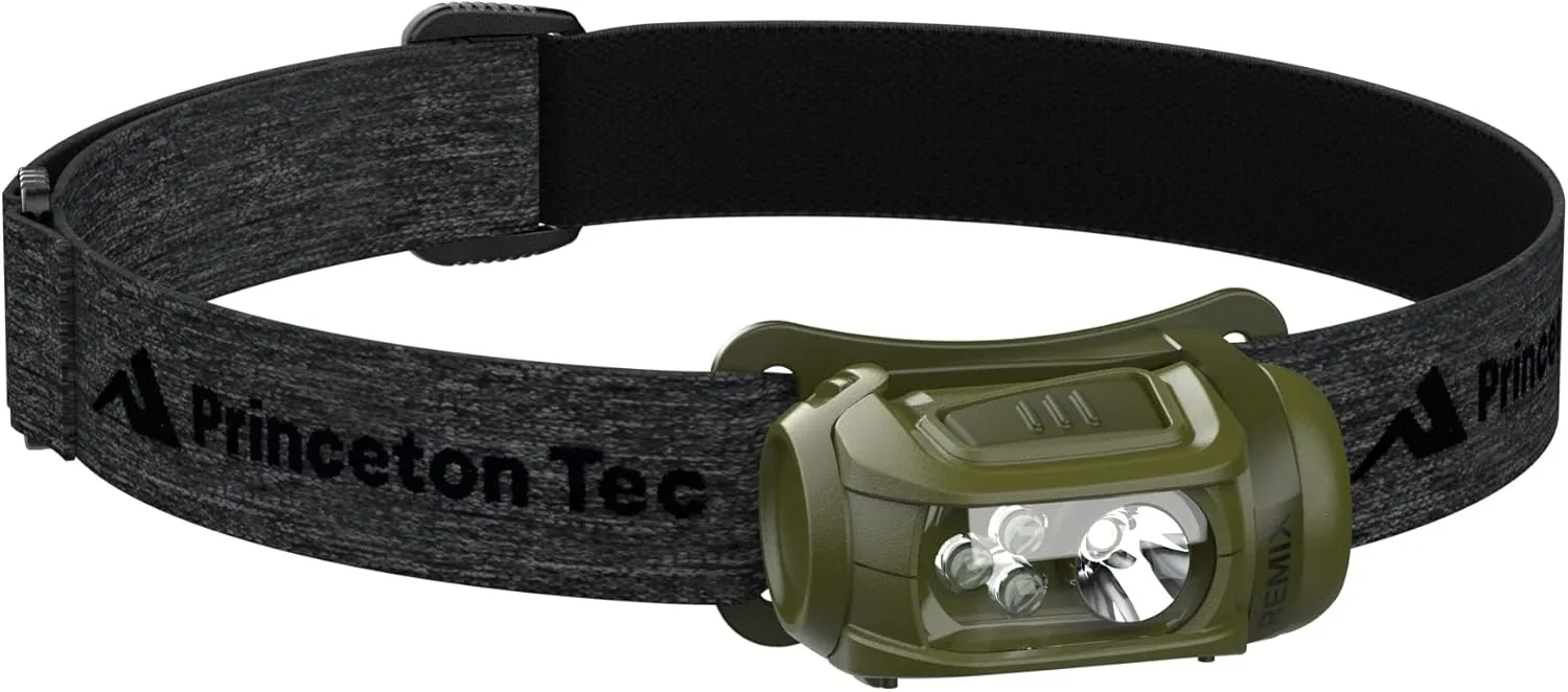 Princeton Tec Remix LED Headlamp (Green/Dark Green, 450 Lumens White and Red)