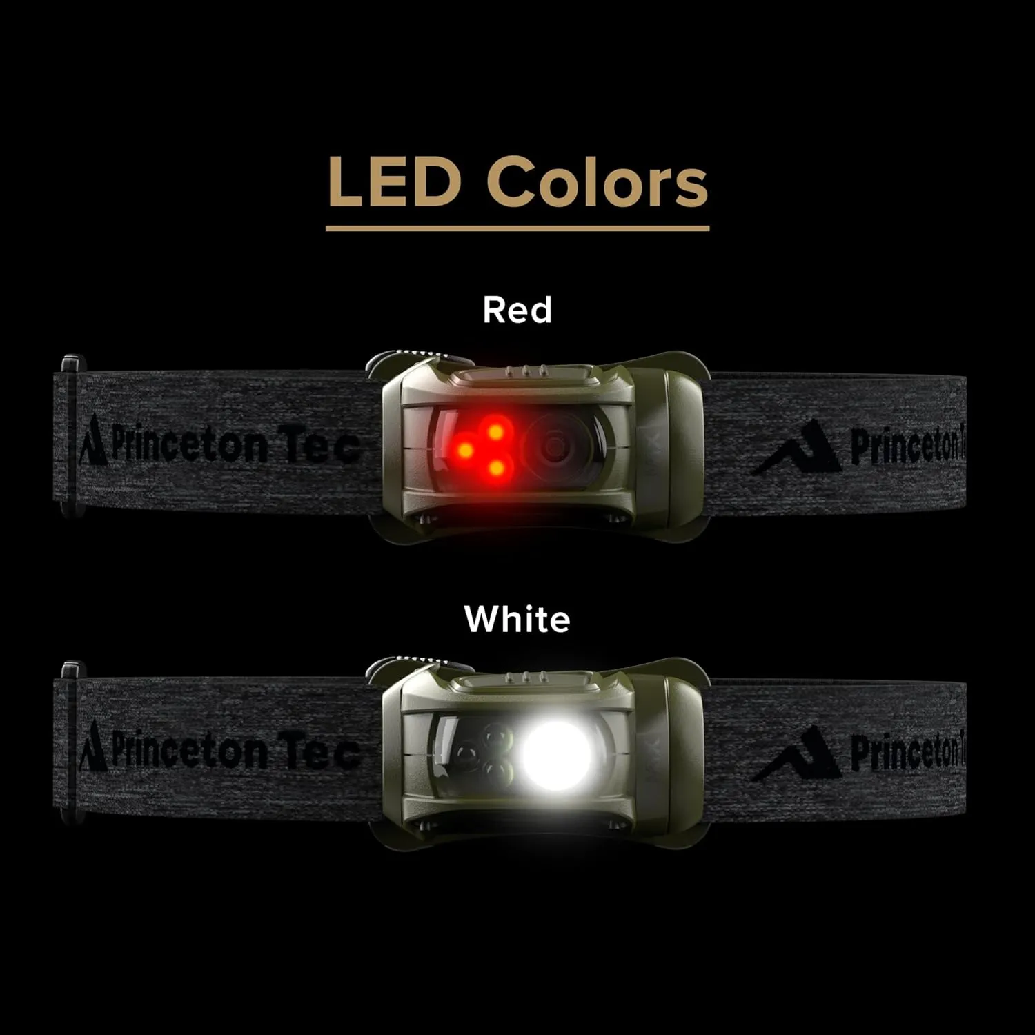 Princeton Tec Remix LED Headlamp (Green/Dark Green, 450 Lumens White and Red)