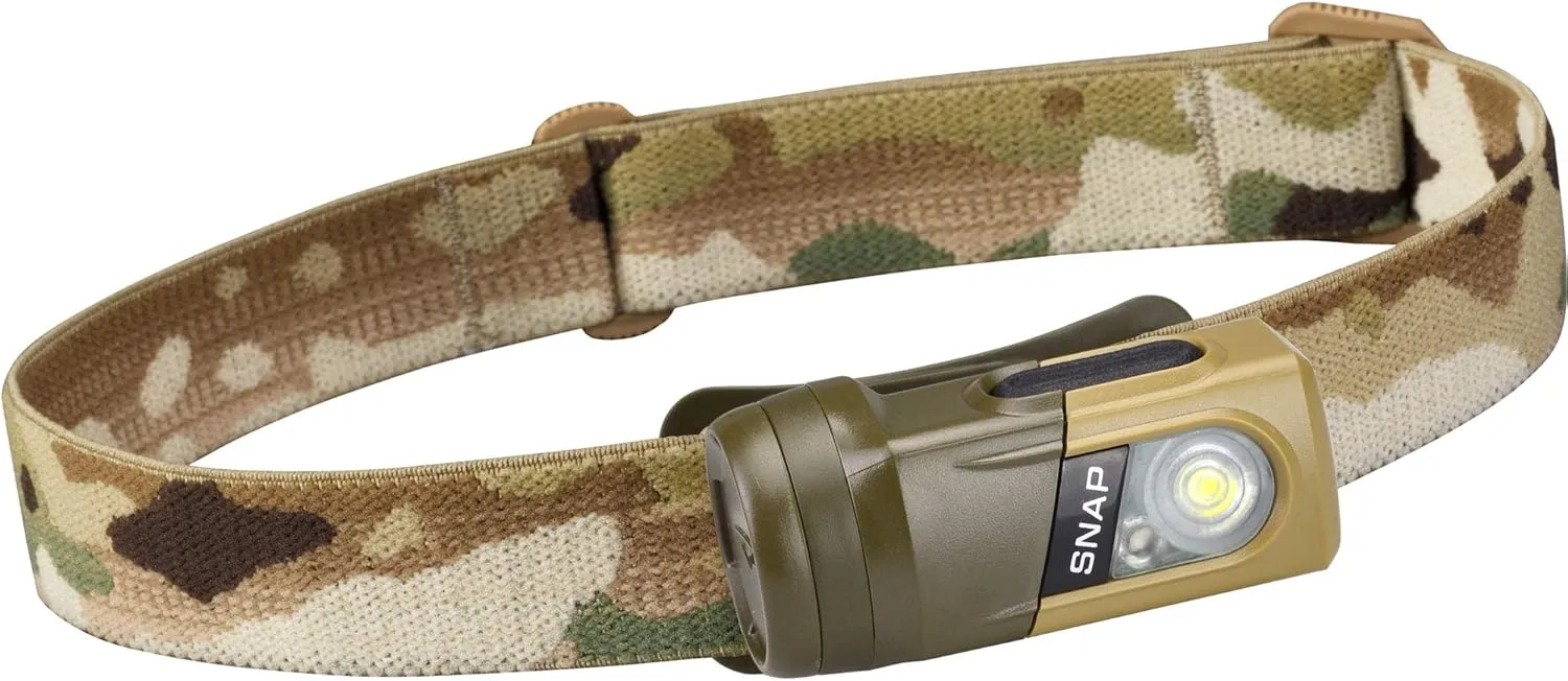 Princeton Tec Snap Headlamp Kit with Dimmable 300 Lumens Maxbright RGB LEDs, IPX4 Water Resistance and 155 Hour Burn Time, Essential for Hiking, Camping, Hunting, and Safety Preparedness, Multicam