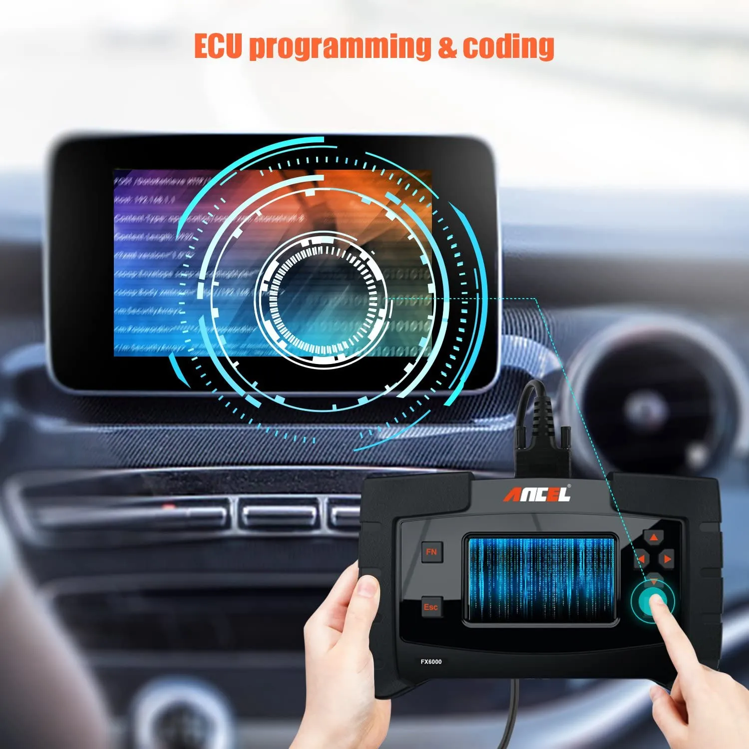 Professional Car Scanner Full Sytem Ancel FX6000 read Clear Codes Reset DPF Oil