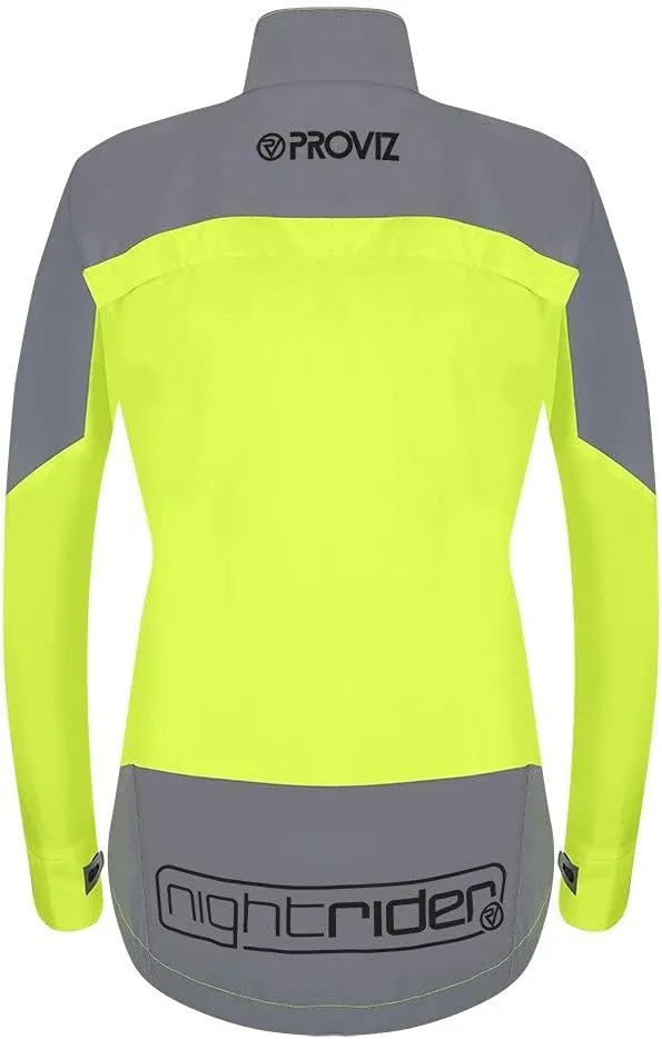 Proviz Women's Nightrider Reflective Waterproof Cycling Jacket Hi Visibility Breathable Cycling Coat