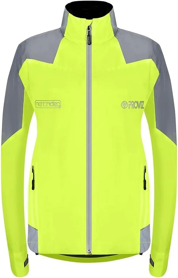 Proviz Women's Nightrider Reflective Waterproof Cycling Jacket Hi Visibility Breathable Cycling Coat