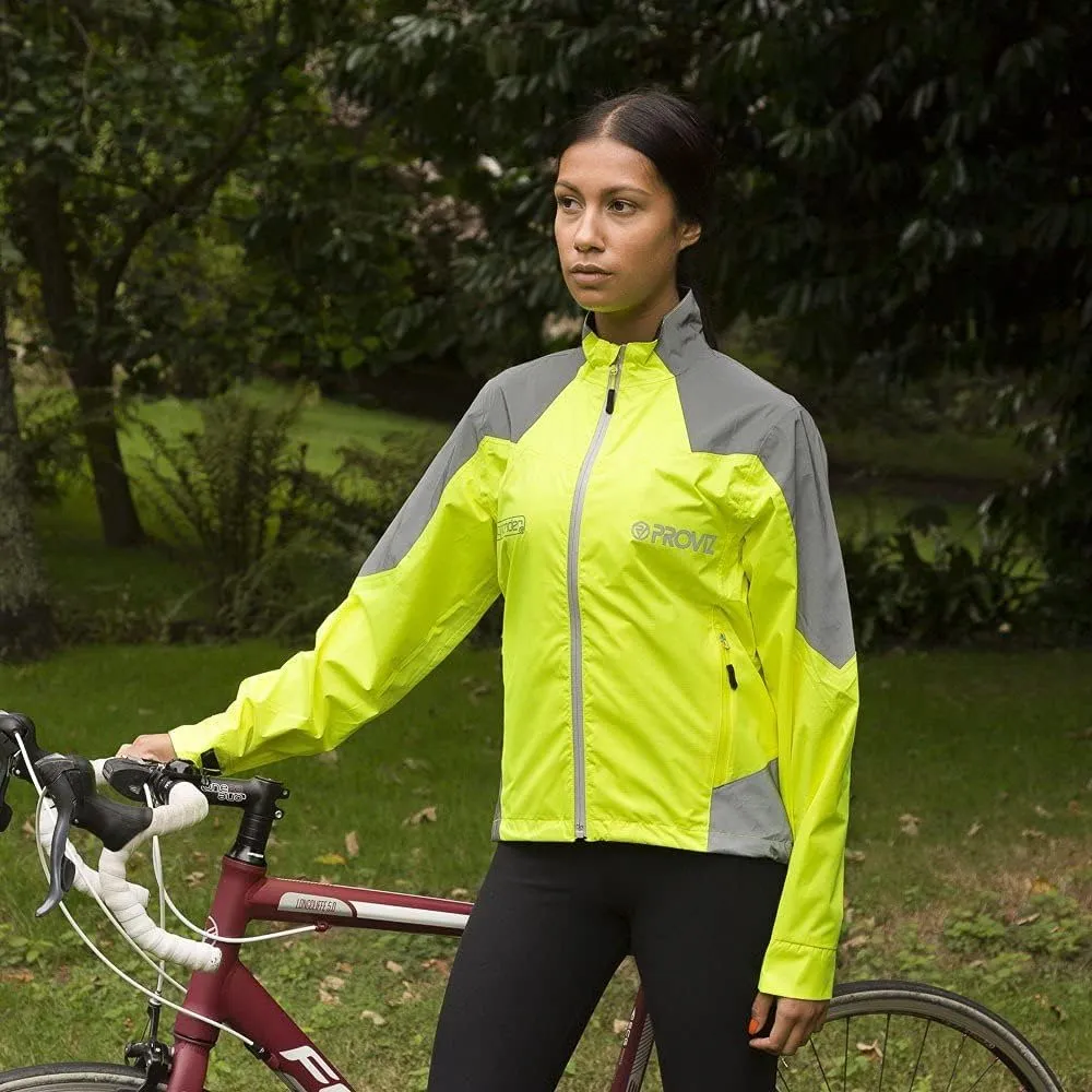 Proviz Women's Nightrider Reflective Waterproof Cycling Jacket Hi Visibility Breathable Cycling Coat