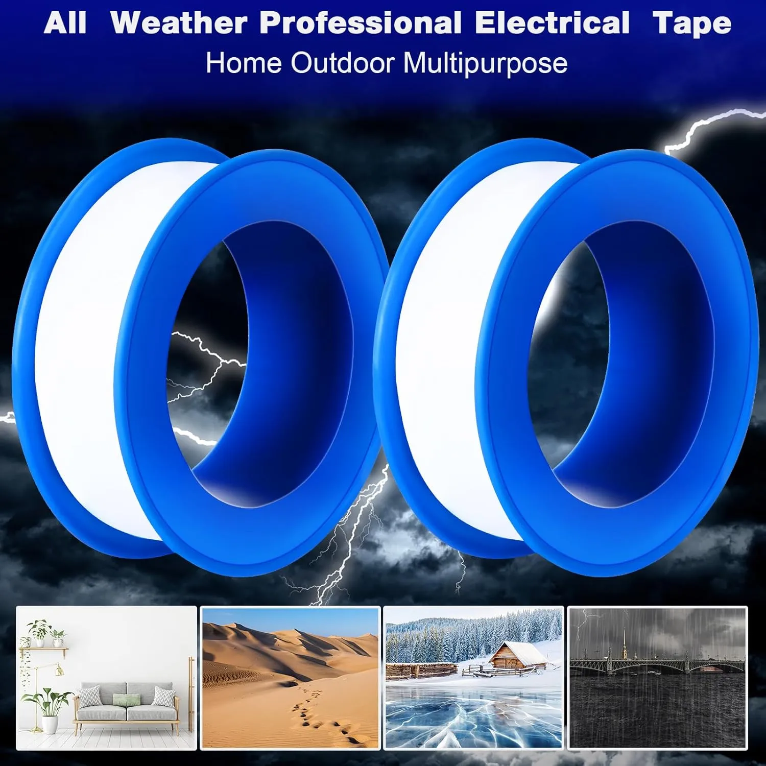 PTFE Tape 1/2 x 520 Inches Plumbers Waterproof Sealant Plumbing Tape for Shower Head Repairing Water Pipe Sealing(White,100 Rolls)