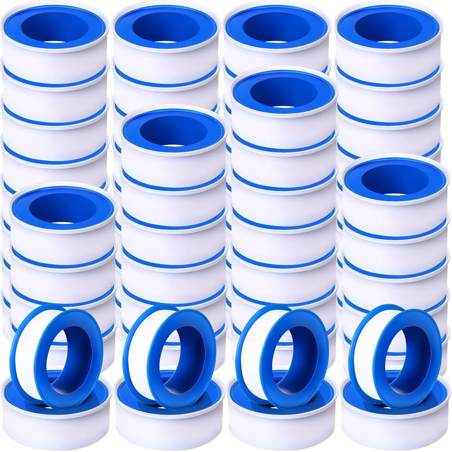 PTFE Tape 1/2 x 520 Inches Plumbers Waterproof Sealant Plumbing Tape for Shower Head Repairing Water Pipe Sealing(White,100 Rolls)