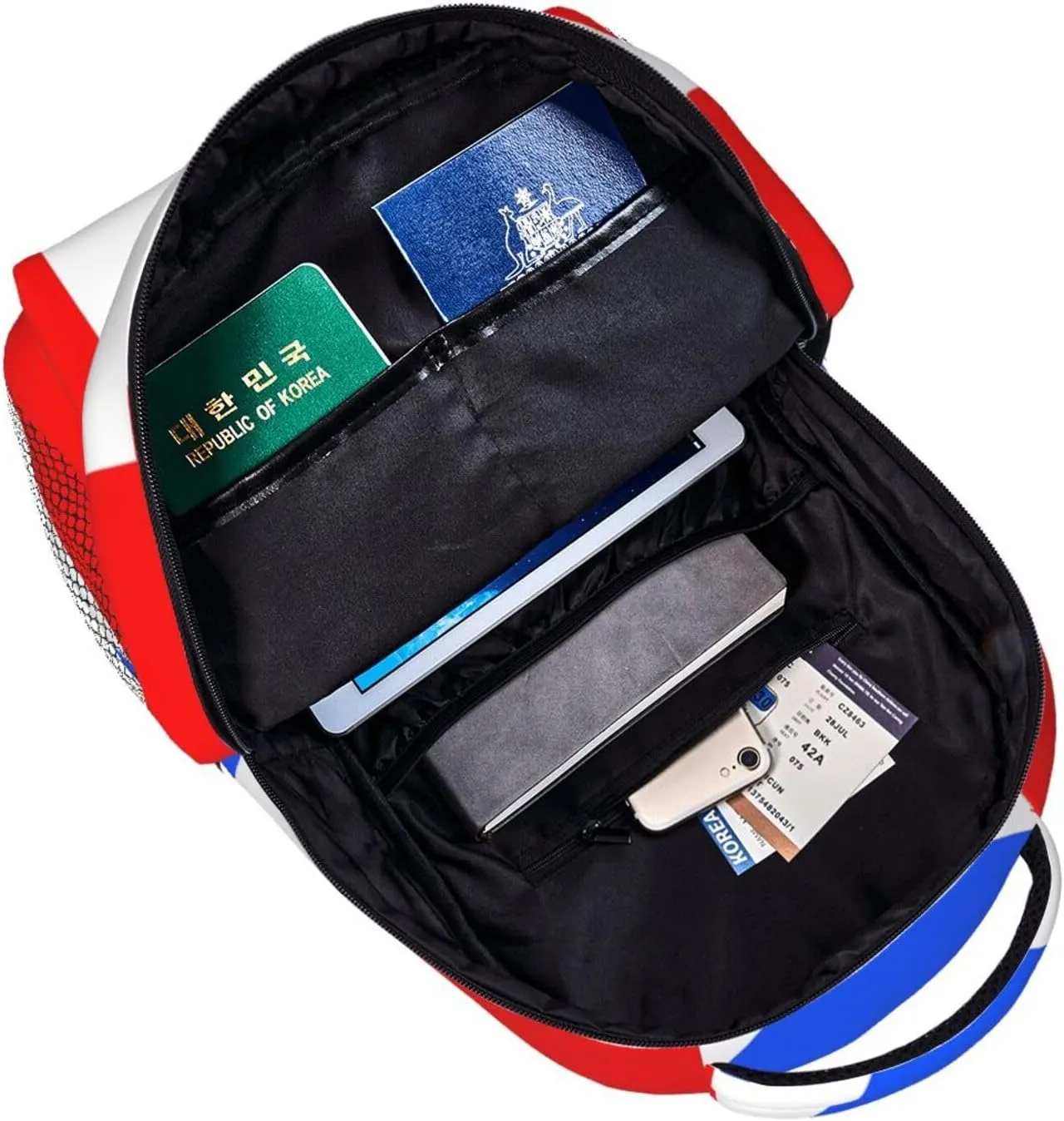 Puerto Rico Flag Backpack Adjustable Shoulder Strap Bookbag, Casual Daypack Lightweight Backpack for Adults