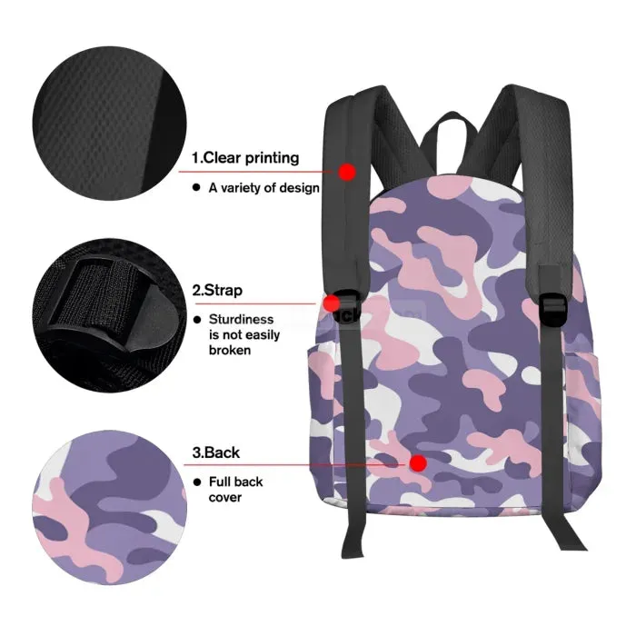 Purple Camouflage Backpack