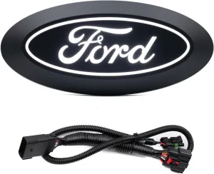 Putco 92701/529100 Kit Ford Super Duty 2021-2025 Illuminated LED Front Emblem with Headlight Quick Connect Harness - Fits 2021-2025 Ford Super Duty Without Front Camera - with Factory LED Headlights