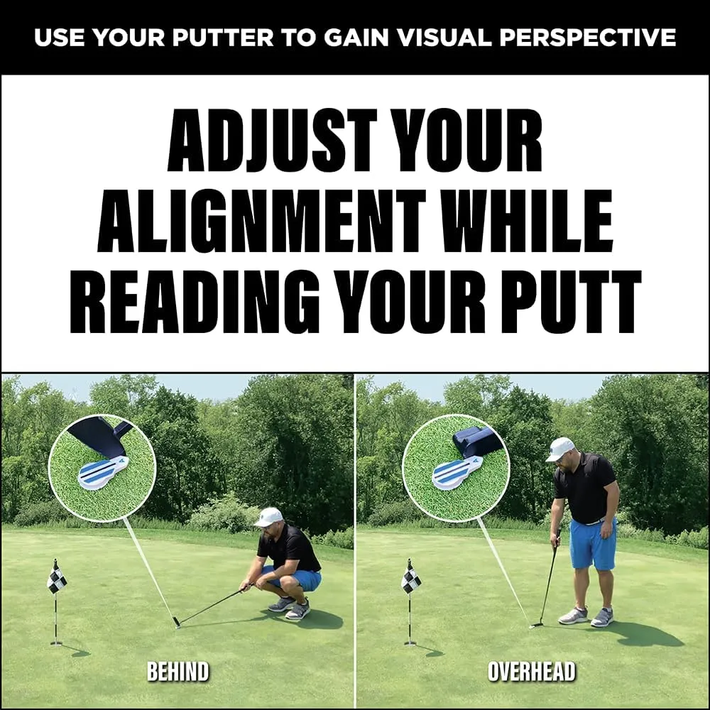 Putting Alignment Aid Tool - Golf Ball Marker - Rotate to Aim - Golf Gift Accessory for Men & Women Golfers - USGA Compliant