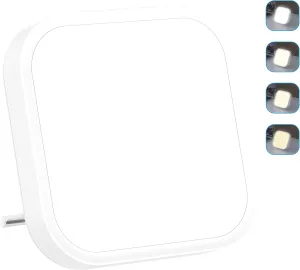 Qoosseine Light Therapy Lamp - 10000 Lux UV-Free Light Box with 4 Brightness Levels, 4 Color Temperatures, 4 Timer Functions and Memory Function - Portable for Home/Office