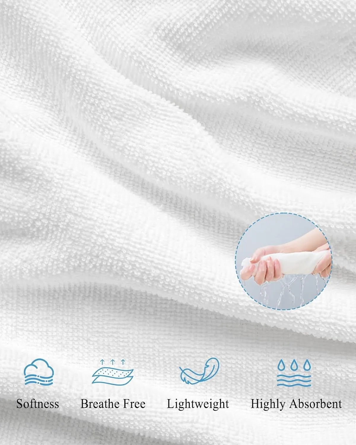 Quick-Drying Microfiber Beach Towel, Blue Soft Absorbent Bath Shower Towels, Ocean Starfish Seahorse Lightweight Portable Towel/Blanket for Travel/Swimming Pool/Camping/Yoga/Gym，35x70 Inch