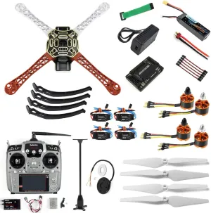 QWinOut 4-axle Aircraft RC Quadrocopter Helicopter RTF F450-V2 Frame GPS APM2.8 AT10 TX/RX Battery