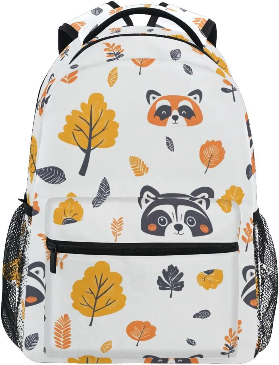 Raccoon Face School Kids Backpack for Boys Girls Laptop Backpack Lightweight Travel Bag for Women Men