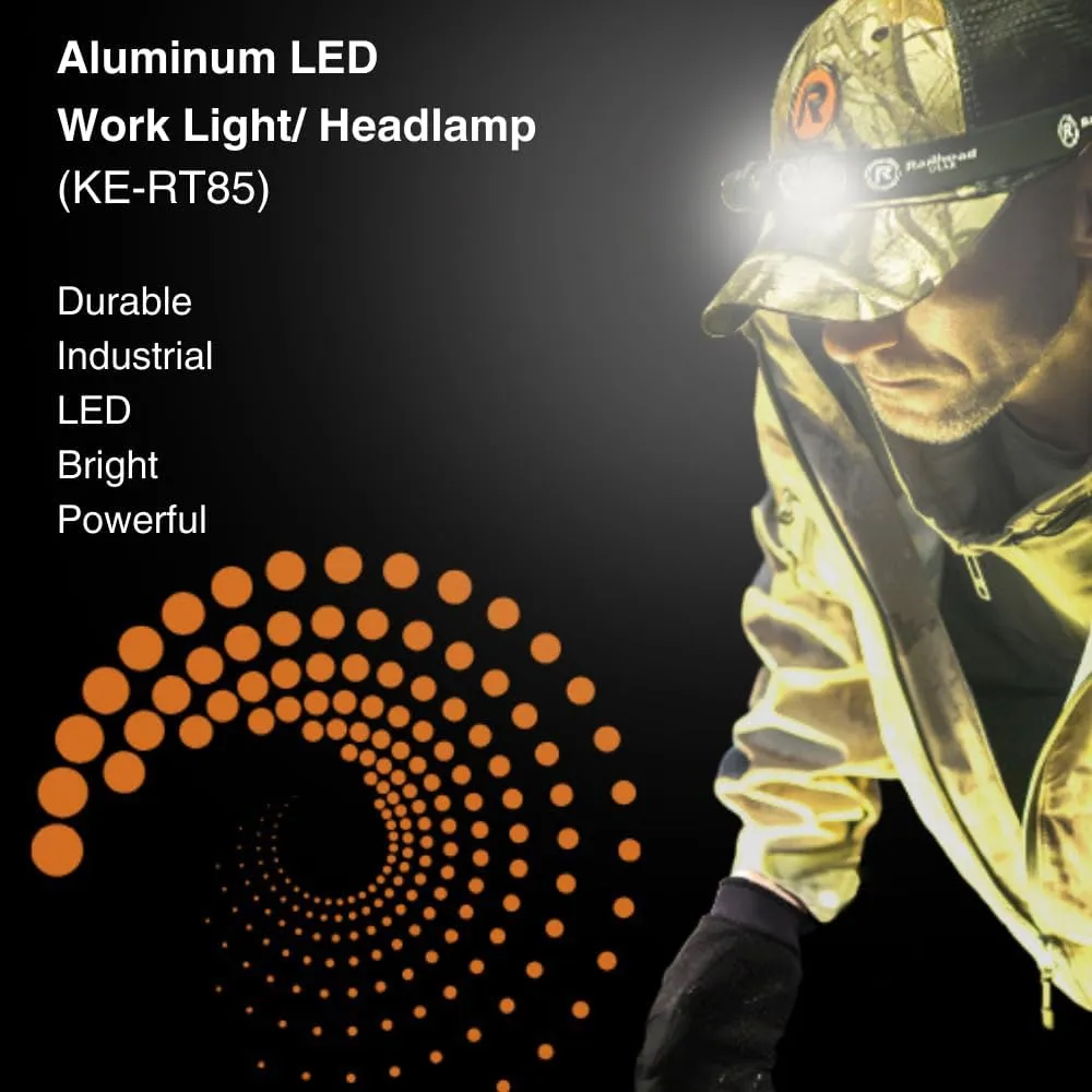 Railhead Gear Aluminum LED 150 Lumen Work Light/Headlamp Right Angle, KE-RT85