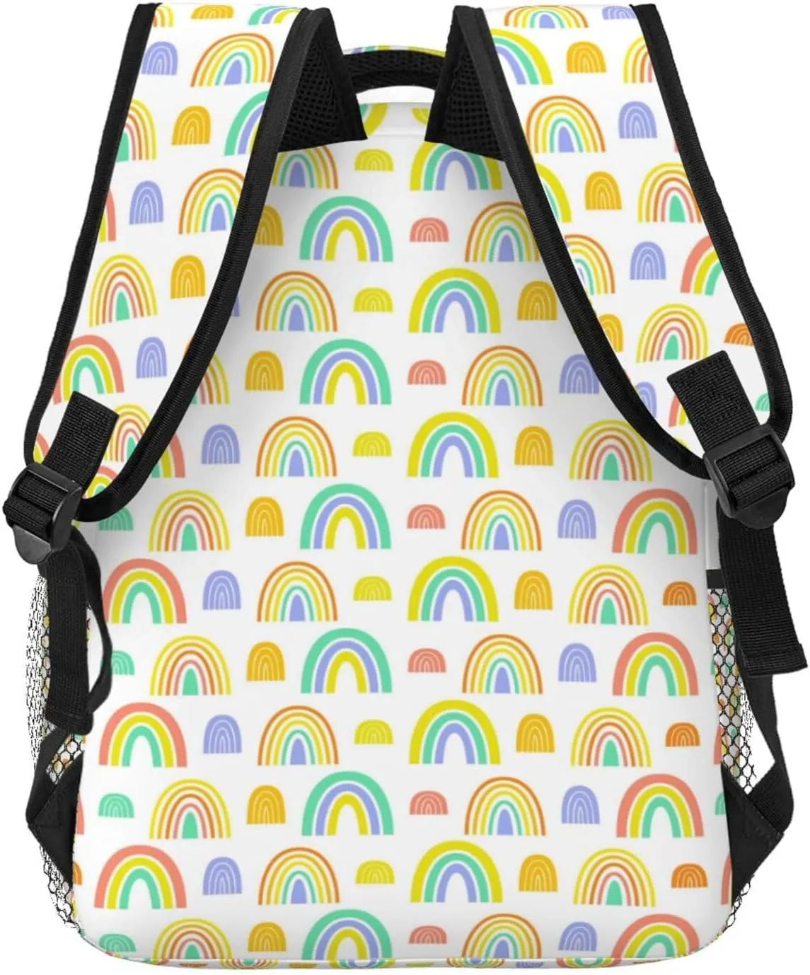 Rainbow Pattern Backpack Lightweight Laptop Backpack Casual Daypack Travel Double Shoulder Bag For Women Men