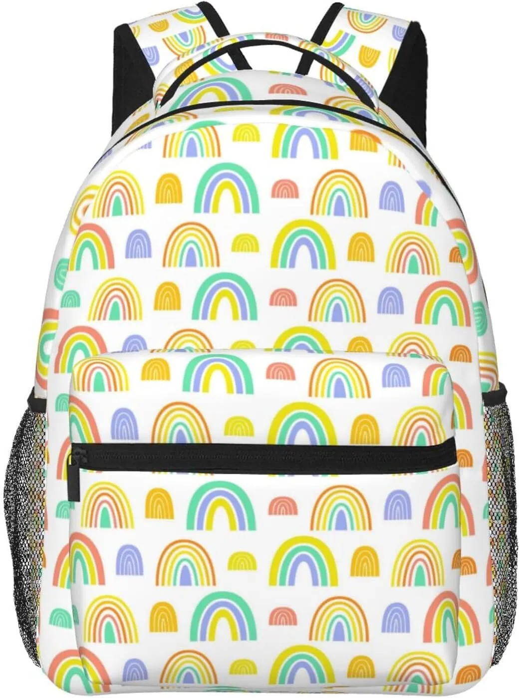Rainbow Pattern Backpack Lightweight Laptop Backpack Casual Daypack Travel Double Shoulder Bag For Women Men