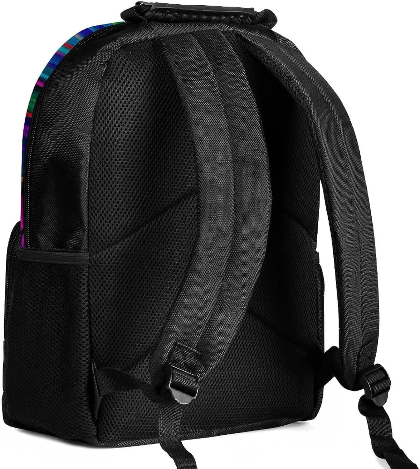 Rainbow Wild Horse Head Art Rucksacks Lightweight Multipurpose Anti-Theft Shoulder Bag Big Capacity Traveling & Camping Backpack With Side Pockets