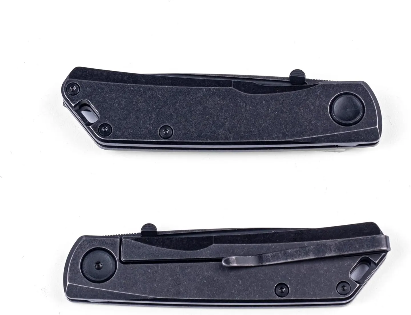 Real Steel Luna Eco Folding Pocket Knife, Frame Lock - Bohler K110 Blade with Stainless Steel Handle - Perfect for Camping, Daily Cutting Tasks - EDC Knife for Men Women - Blackstone