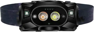 Rechargeable Headlamp - 350 Lumens Headlight with Red/Green Light and Tail Light, 6 Lighting Modes with Memory Function, IPX4 Water Resistant Perfect for Trail Running, Camping and Hiking