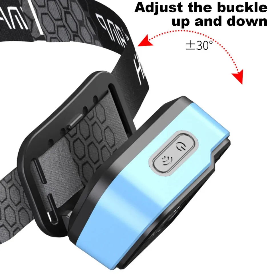 Rechargeable Headlamp Flashlight Bright LED Waterproof Motion Sensor Headlights Emergency Head Lamp Camping Fishing Head Light
