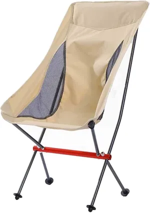 Recliner Chair,Ultralight Folding Outdoor Lawn Chair, Beach Chairs Small Collapsible Foldable Packable Lightweight Backpack Chair in A Bag for Outdoor, Camp, Picnic, Hiking,Bei