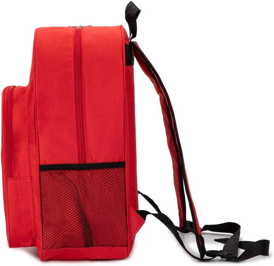Red Emergency Backpack - First Aid Medical Trauma Bag for Camping, Cycling, Hiking & Outdoors