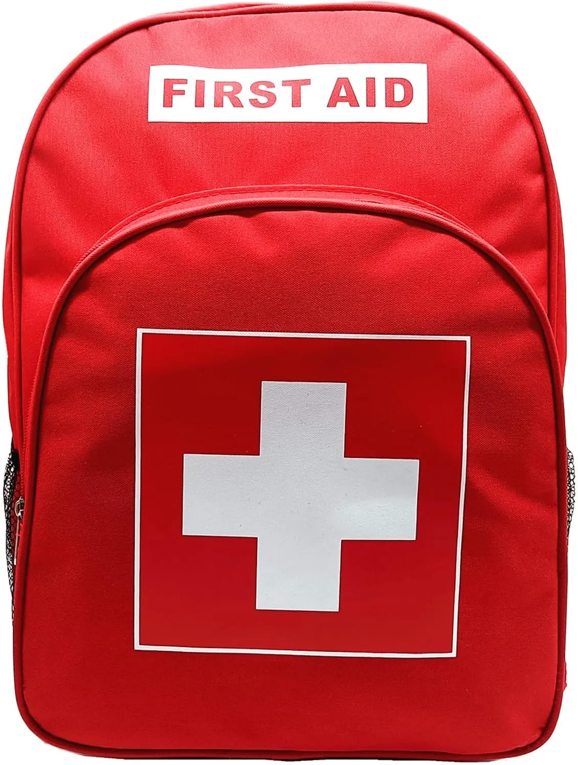 Red Emergency Bag First Aid Backpack Empty Medical First Aid Bag Treatment First Responder Trauma Bags for Riding Office Hiking Paramedics Outdoor Travel Camping Pet Dog Cat Daycare (Red)