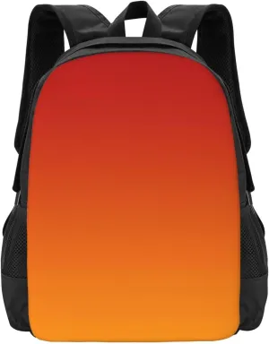 Red Orange Color Gradient (1) Lightweight Packable Backpack Travel Casual Hiking Daypack Foldable Backpack For Men Women