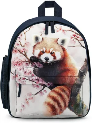 RedPanda on The Tree Funny Small Travel Backpack Casual Daypack Bag with Adjustable Strap for Hiking Camping