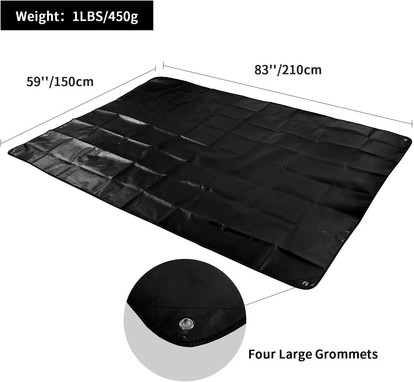 RedSwing 2 Pack Heavy Duty Waterproof Emergency Thermal Tarp, Insulated Survival Blanket for Outdoor Camping, Hiking, and Emergency Shelter, Black