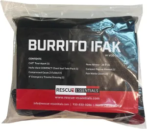 Rescue Essentials Burrito IFAK, Idividual First Aid Kit (Green)