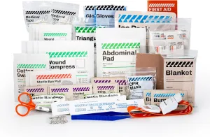 RHINO RESCUE 220 Pieces First Aid Kit Refill Bag, Emergency Extra Replacement Supplies, Includes Medical Bandages, Gauzes & Pads for Home, School & Car FSA HSA Eligible