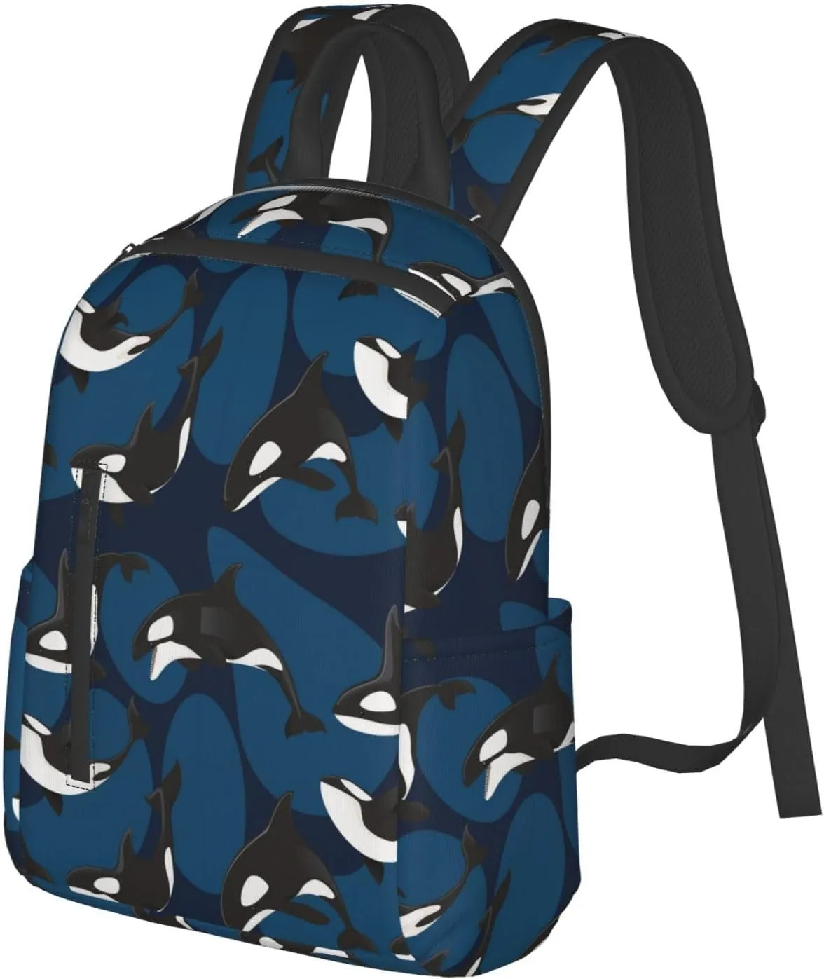 RIMENCH College Backpack Lightweight Travel Rucksack ocean orca killer whale Casual Daypack For Men Women