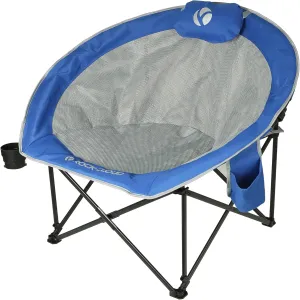 ROCK CLOUD Folding Camping Chair Oversized Padded Moon Round Saucer Chairs Outdoor for Camp Lawn Hiking Fishing Sports