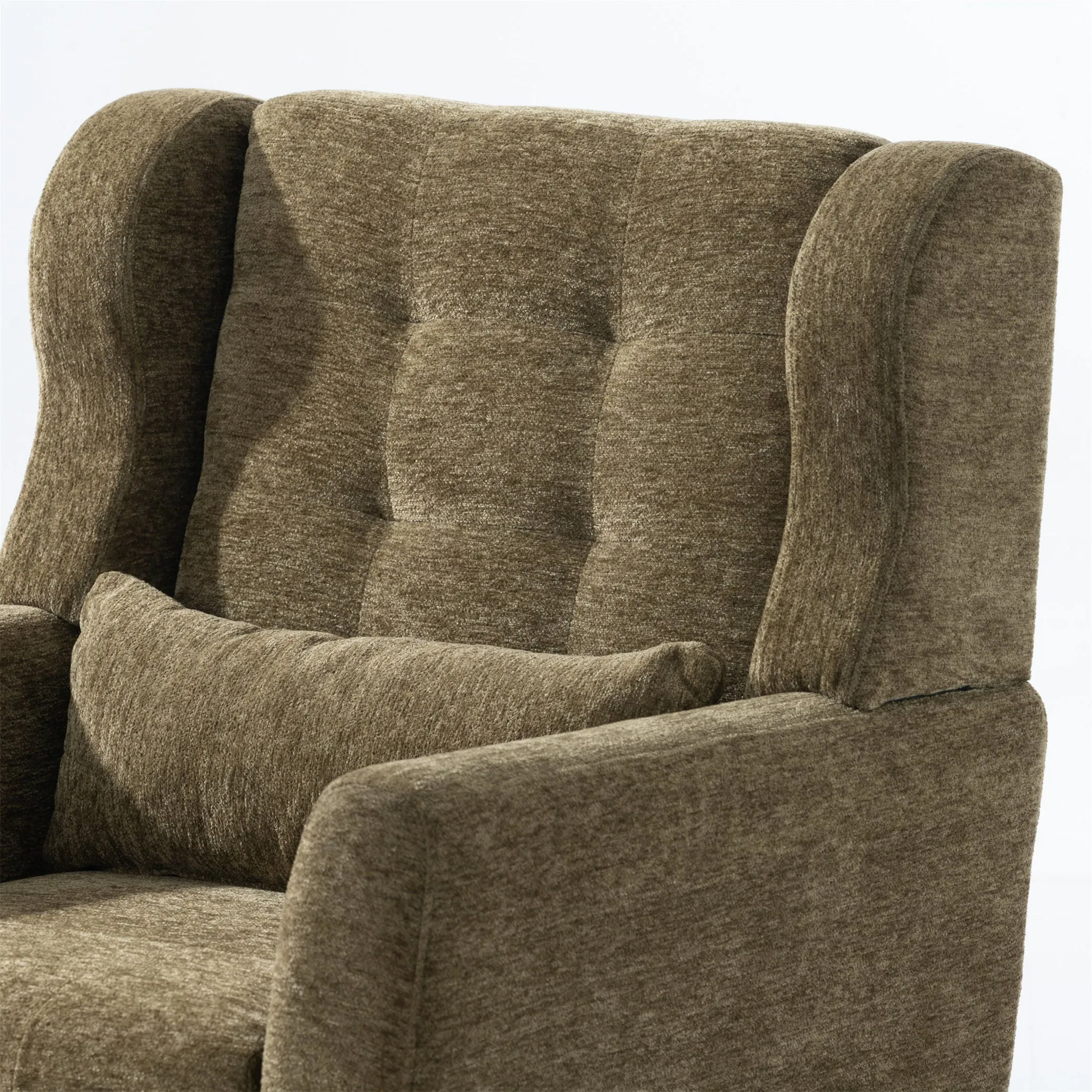 Room, Arm Lounge For Pillow, Chair Armchair, Comfy Wood Powerful Upholstered Mordern With Bedroom, Padded Site-wide sale Modern Leg Space, Chenille Chair, Soft Chairs In Accent Small Living Solid
