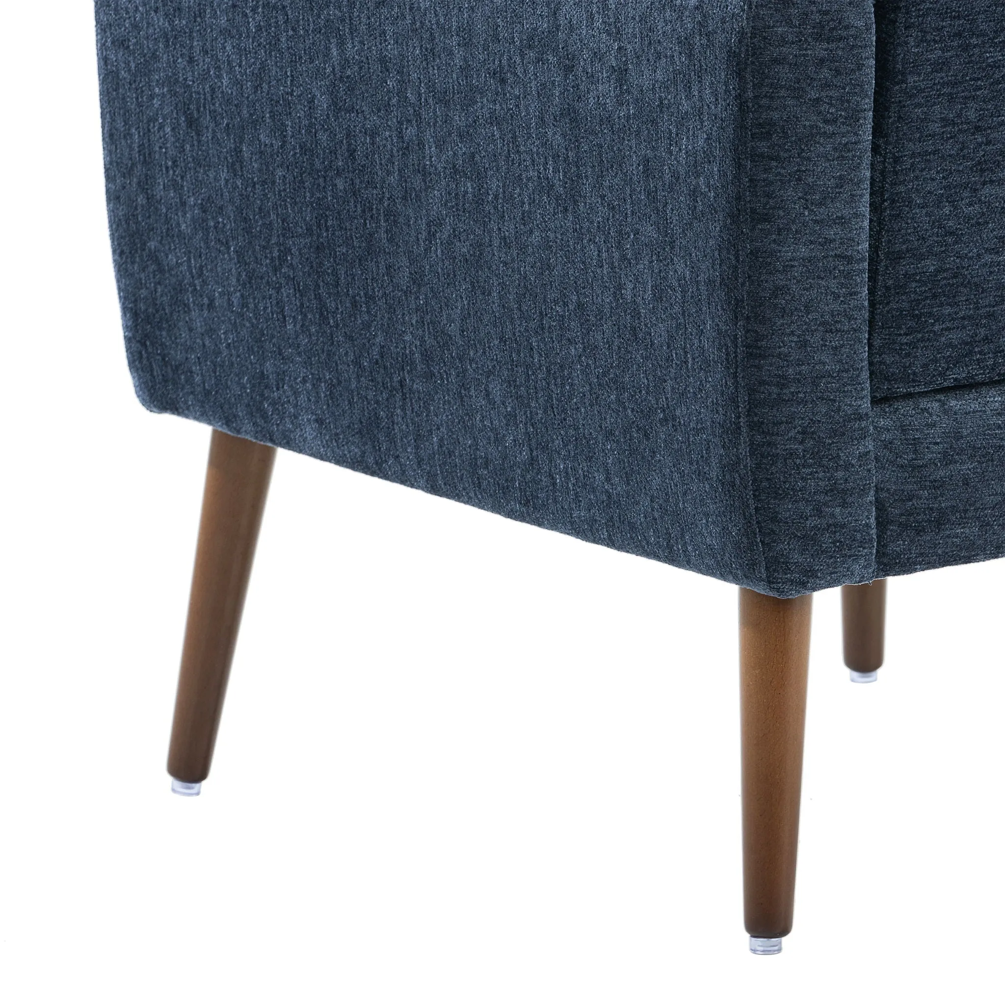 Room, Arm Lounge For Pillow, Chair Armchair, Comfy Wood Powerful Upholstered Mordern With Bedroom, Padded Site-wide sale Modern Leg Space, Chenille Chair, Soft Chairs In Accent Small Living Solid