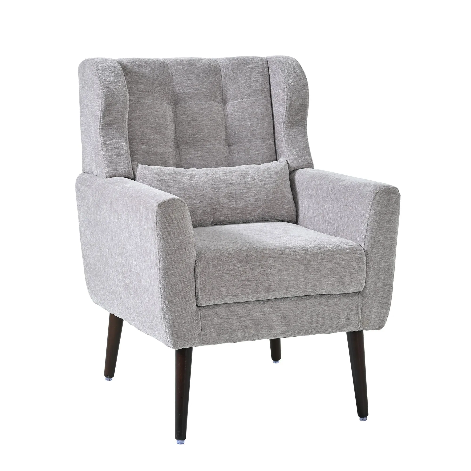 Room, Arm Lounge For Pillow, Chair Armchair, Comfy Wood Powerful Upholstered Mordern With Bedroom, Padded Site-wide sale Modern Leg Space, Chenille Chair, Soft Chairs In Accent Small Living Solid