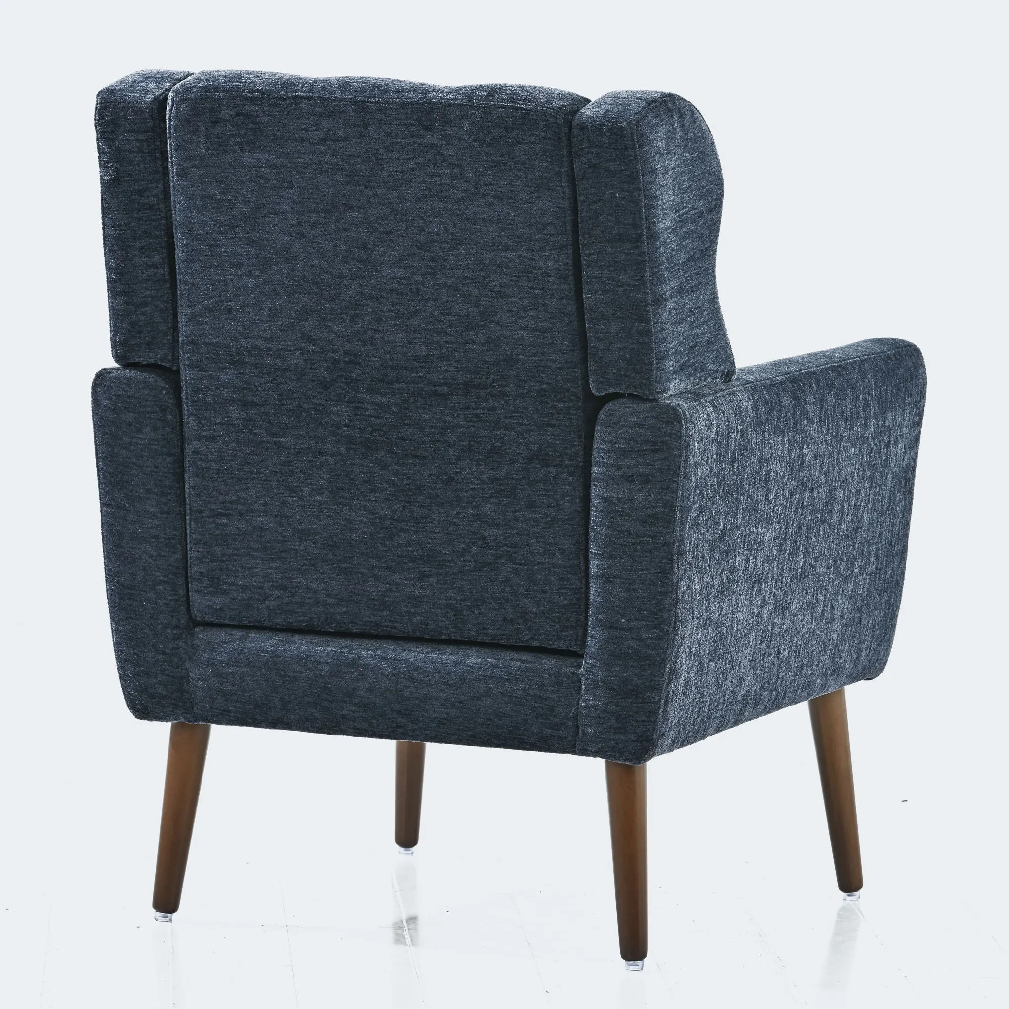 Room, Arm Lounge For Pillow, Chair Armchair, Comfy Wood Powerful Upholstered Mordern With Bedroom, Padded Site-wide sale Modern Leg Space, Chenille Chair, Soft Chairs In Accent Small Living Solid