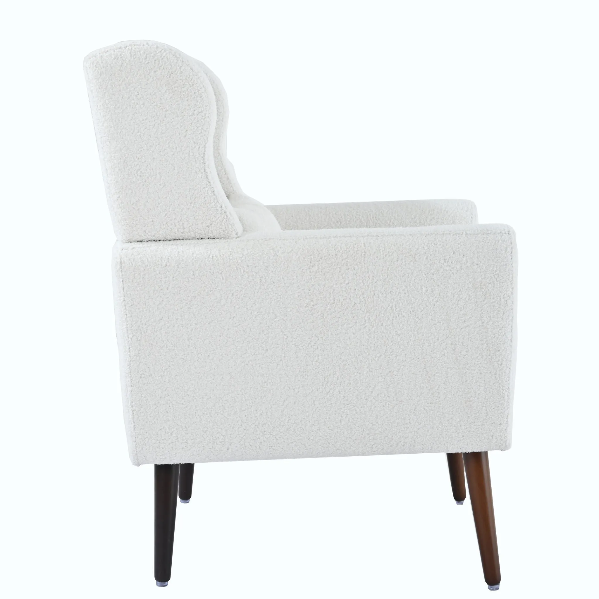 Room, Arm Lounge For Pillow, Chair Armchair, Comfy Wood Powerful Upholstered Mordern With Bedroom, Padded Site-wide sale Modern Leg Space, Chenille Chair, Soft Chairs In Accent Small Living Solid