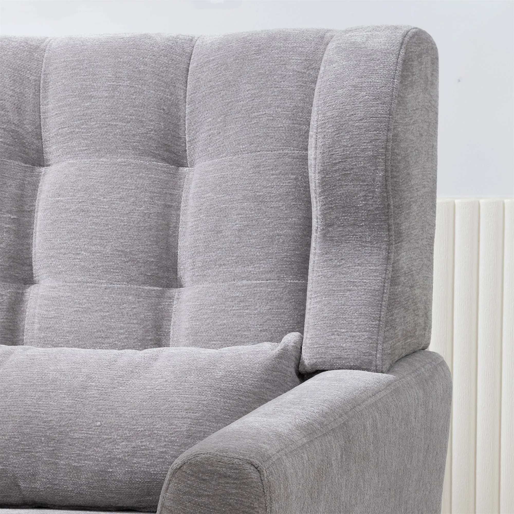 Room, Arm Lounge For Pillow, Chair Armchair, Comfy Wood Powerful Upholstered Mordern With Bedroom, Padded Site-wide sale Modern Leg Space, Chenille Chair, Soft Chairs In Accent Small Living Solid