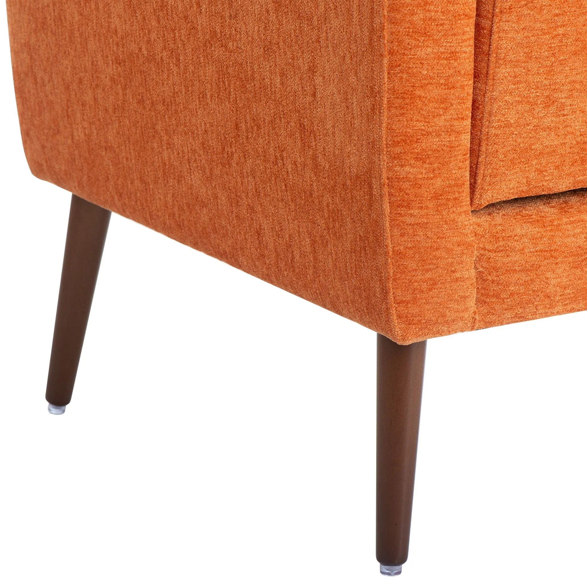 Room, Arm Lounge For Pillow, Chair Armchair, Comfy Wood Powerful Upholstered Mordern With Bedroom, Padded Site-wide sale Modern Leg Space, Chenille Chair, Soft Chairs In Accent Small Living Solid