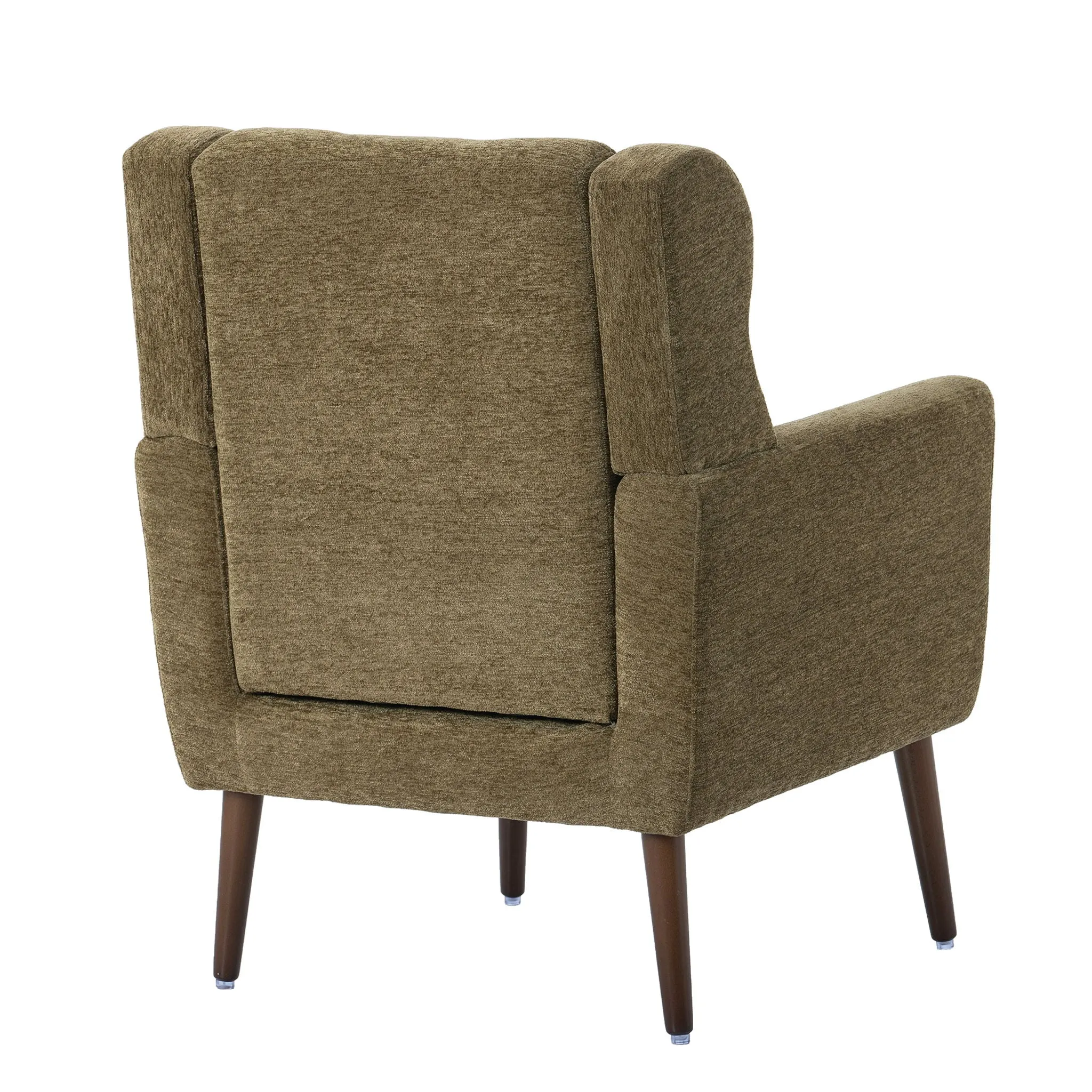 Room, Arm Lounge For Pillow, Chair Armchair, Comfy Wood Powerful Upholstered Mordern With Bedroom, Padded Site-wide sale Modern Leg Space, Chenille Chair, Soft Chairs In Accent Small Living Solid