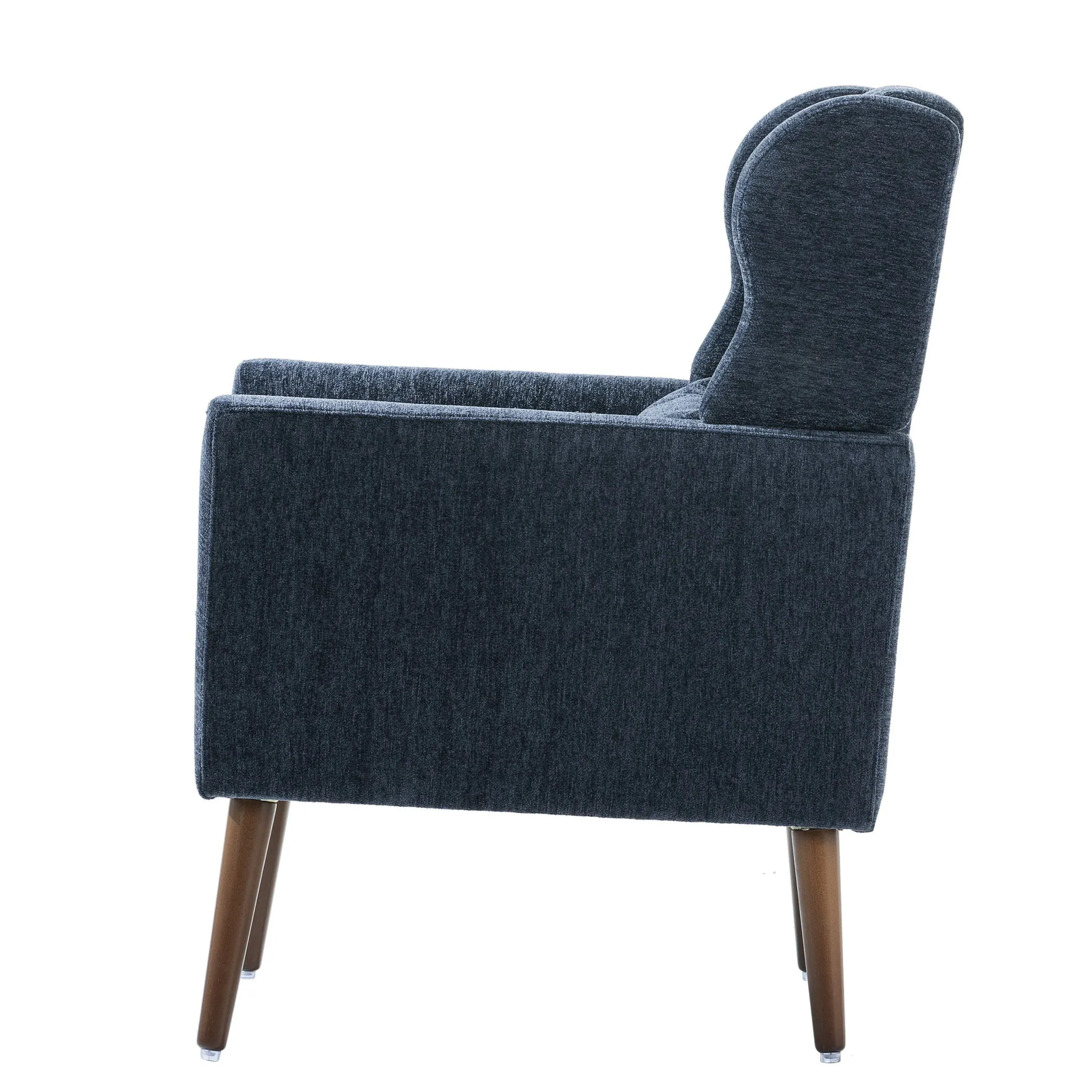 Room, Arm Lounge For Pillow, Chair Armchair, Comfy Wood Powerful Upholstered Mordern With Bedroom, Padded Site-wide sale Modern Leg Space, Chenille Chair, Soft Chairs In Accent Small Living Solid